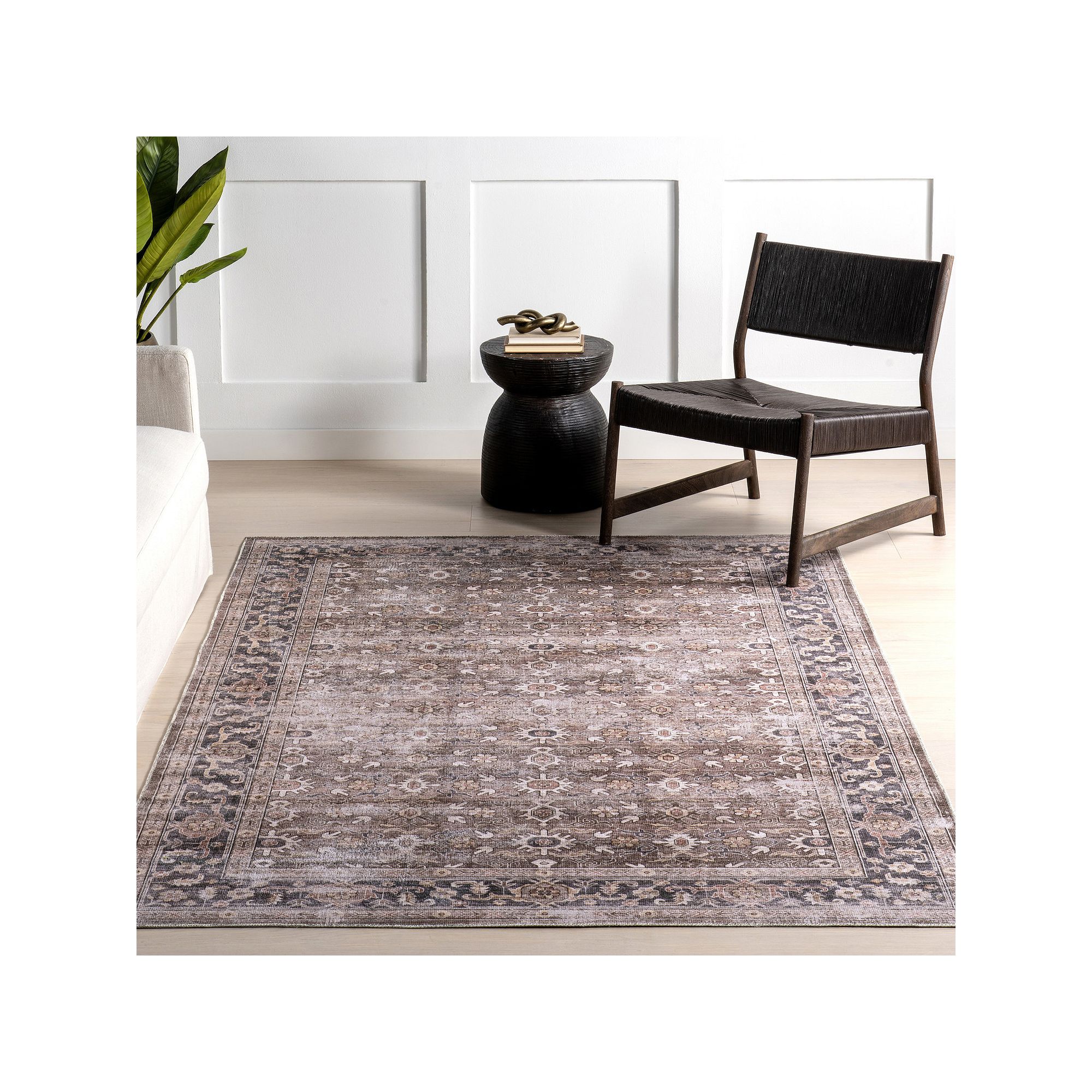 Rugs USA Myrtle Bohemian Patterned Area Rug, Brown