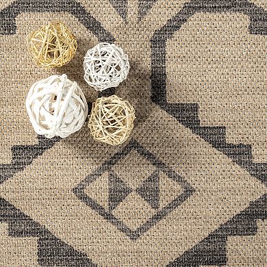 Rugs USA Cassia Easy-Jute Washable Geometric Area Rug