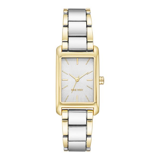 Women\'s Two-Tone Gold & Silver Rectangle Bracelet Watch Accurist Women main image 4
