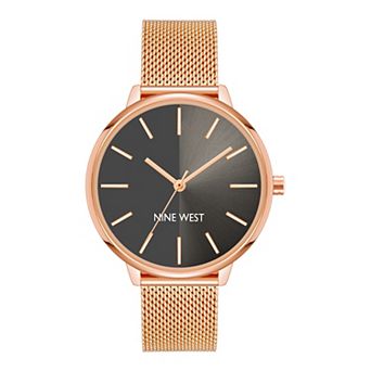 Nine West Women's Rosegold Two Tone Dial Watch