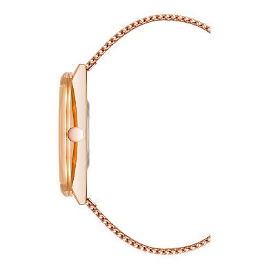 Nine West Women's Rosegold Two Tone Dial Watch