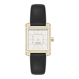 Nine West Women's Rose Gold Tone Gray Strap Watch