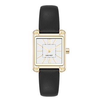 Nine West Women's Rose Gold Tone Gray Strap Watch