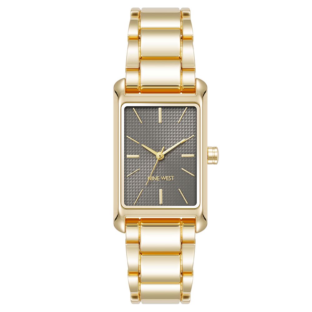 Nine West Women\'s Honey Brown And Gold Analog Strap Rectangular Bracelet Watch NW-2902CHGB.jpg?v=1675886180&  main image 3