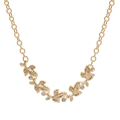 LC Lauren Conrad Gold Tone Vine Statement Necklace