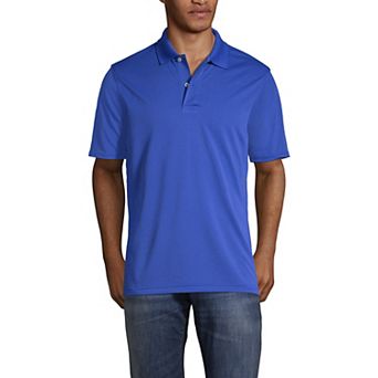 Men's Lands' End Short Sleeve Quick-Dry Stain-Release Polo Shirt