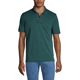 Men's Lands' End Short Sleeve Quick-Dry Stain-Release Polo Shirt