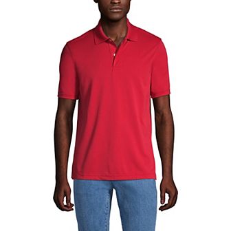 Men's Lands' End Short Sleeve Quick-Dry Stain-Release Polo Shirt