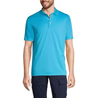 Men's Lands' End Short Sleeve Moisture-Wicking Active Polo Shirt