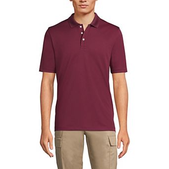Men's Lands' End Short Sleeve Moisture-Wicking Active Polo Shirt