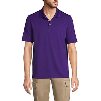 Men's Lands' End Short Sleeve Moisture-Wicking Active Polo Shirt