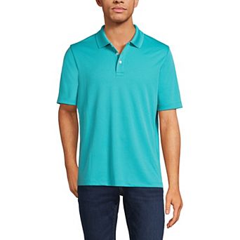 Men's Lands' End Short Sleeve Moisture-Wicking Active Polo Shirt