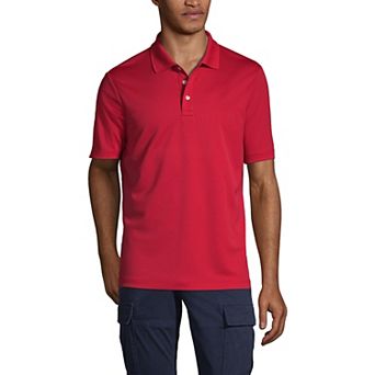 Men's Lands' End Short Sleeve Moisture-Wicking Active Polo Shirt