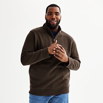 Big & Tall Sonoma Goods For Life® Sweater Fleece Quarter Zip Pullover