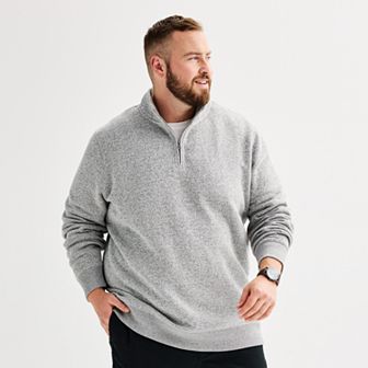 Big & Tall Sonoma Goods For Life® Sweater Fleece Quarter Zip Pullover