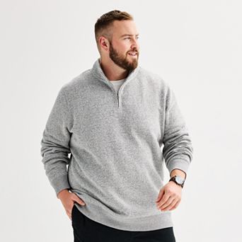 Big & Tall Sonoma Goods For Life® Sweater Fleece Quarter Zip Pullover