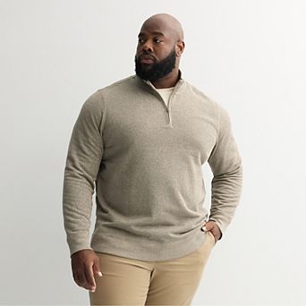 Big & Tall Sonoma Goods For Life® Sweater Fleece Quarter Zip Pullover