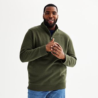 Big & Tall Sonoma Goods For Life® Sweater Fleece Quarter Zip Pullover