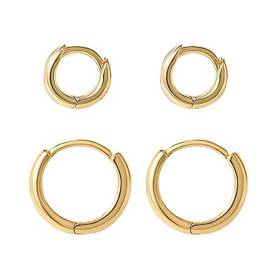 Style Your Way Sterling Silver Hoop Earring 2-piece Set