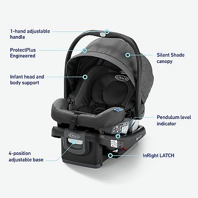 Graco SnugRide 35 DLX Infant Car Seat & Base with Load Leg Technology