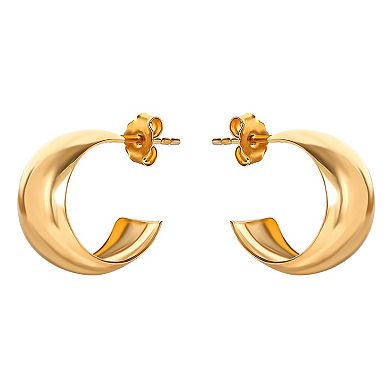 Style Your Way Gold Over Silver Small Hoop Earrings