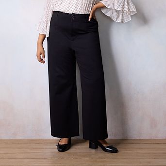 Plus Size LC Lauren Conrad Super High Rise Wide Leg Pants