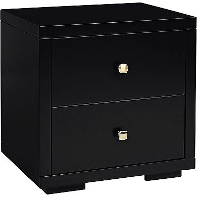 Camden Isle Espresso 2-Drawer Wooden Nightstand