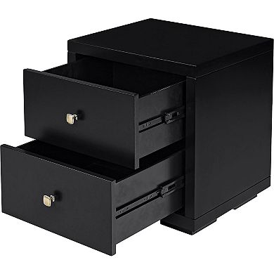 Camden Isle Espresso 2-Drawer Wooden Nightstand