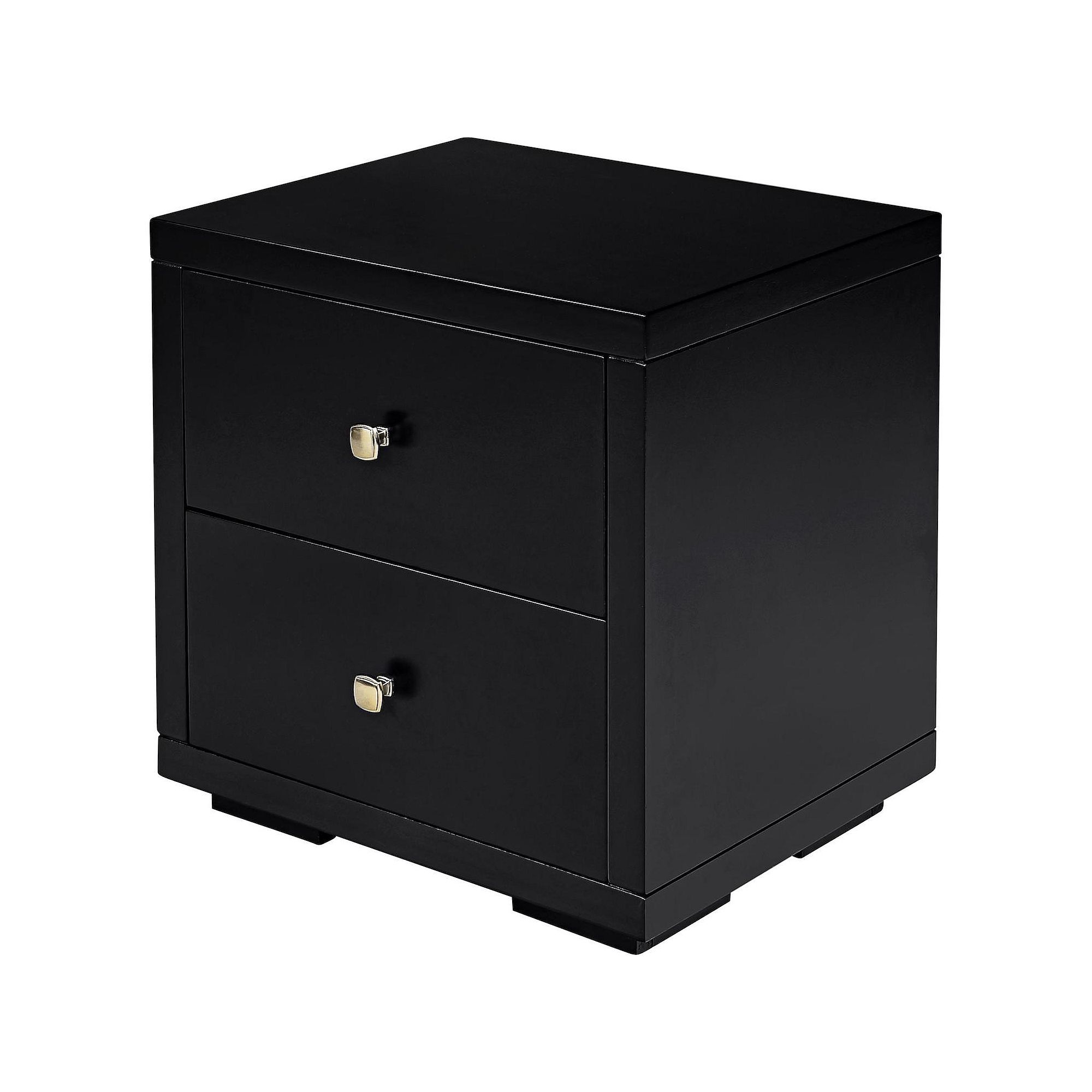 Camden Isle Espresso 2-Drawer Wooden Nightstand, Black