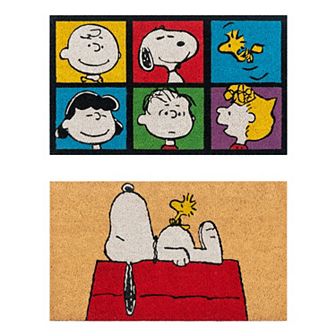 Peanuts House Patch Coir Door Mat 2 pk