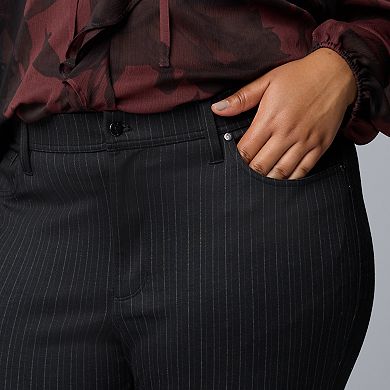 Plus Size Simply Vera Vera Wang Mid Rise 5-Pocket Ponte Bootcut Pants