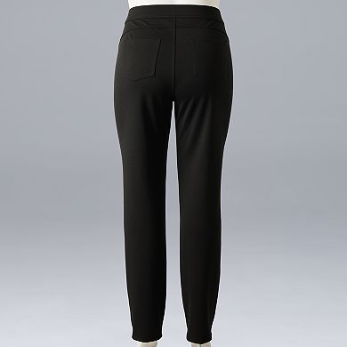 Plus Size Simply Vera Vera Wang Mid-Rise Pintuck Ponte Skinny Pants