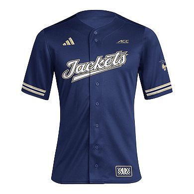 Men's adidas Navy Georgia Tech Yellow Jackets Reverse Retro Replica Baseball Jersey