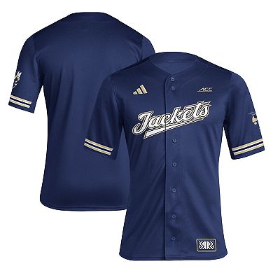 Men's adidas Navy Georgia Tech Yellow Jackets Reverse Retro Replica Baseball Jersey