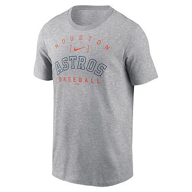 Men's Nike Heather Gray Houston Astros Home Team Athletic Arch T-Shirt