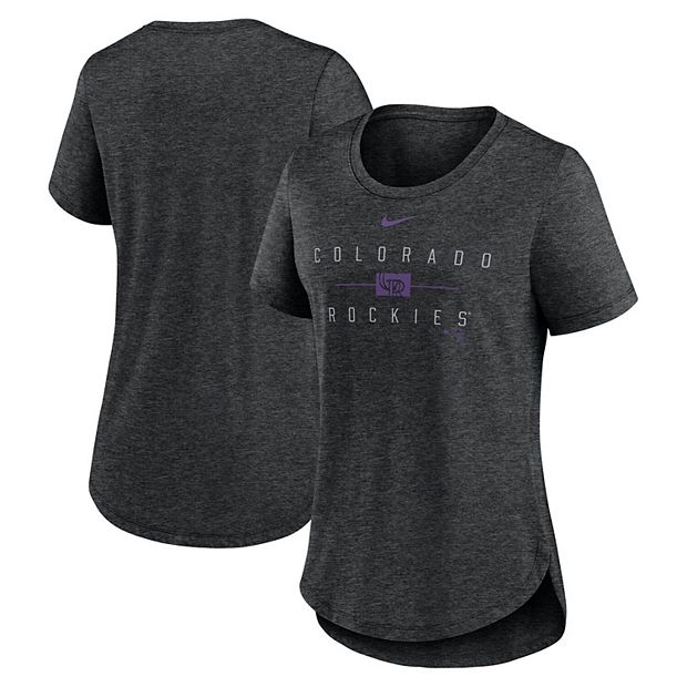 Women's Nike Heather Black Colorado Rockies Knockout Team