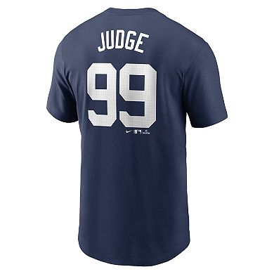 Men's Nike Aaron Judge Navy New York Yankees Fuse Name & Number T-Shirt
