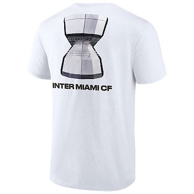 Men's Fanatics Branded  White Inter Miami CF 2023 Leagues Cup Champions Locker Room T-Shirt