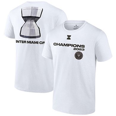 Men's Fanatics Branded  White Inter Miami CF 2023 Leagues Cup Champions Locker Room T-Shirt