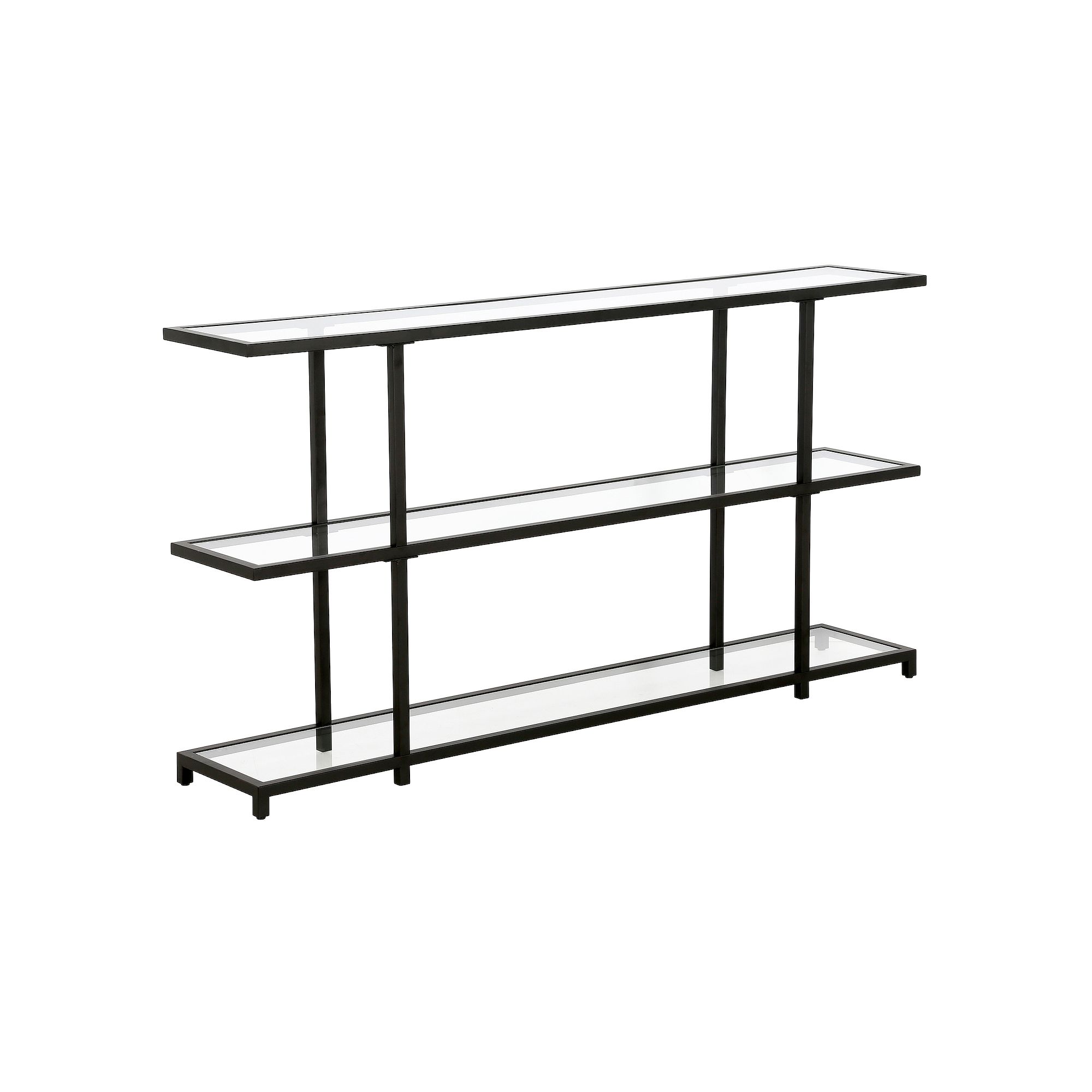 Finley & Sloane Greenwich Rectangular Metal Console Table, Blackened Bronze