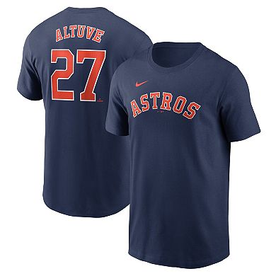 Men's Nike Jose Altuve Navy Houston Astros Fuse Name & Number T-Shirt
