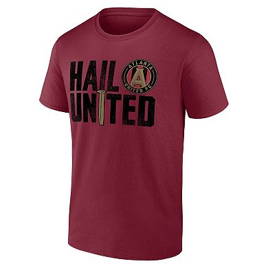Men's Fanatics Branded Red Atlanta United FC Iconic Team Chant T-Shirt
