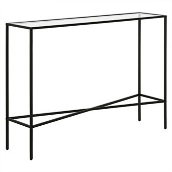 Finley & Sloane Henley Glass Top Rectangular Console Table