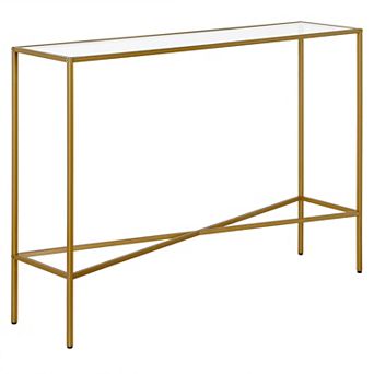Finley & Sloane Henley Glass Top Rectangular Console Table