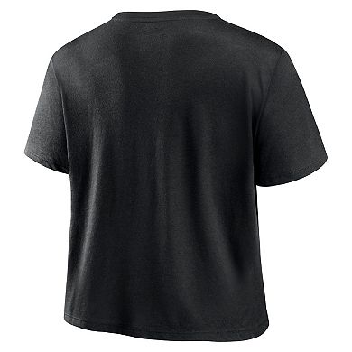 Women's Fanatics Branded Black FC Cincinnati Chip Pass Fashion Cropped T-Shirt