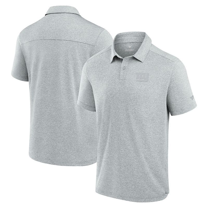 Men's Fanatics Gray New York Giants Front Office Tech Polo Shirt, Size: Small, Grey