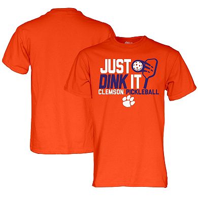 Men's Blue 84 Orange Clemson Tigers Just Dink It Pickleball T-Shirt