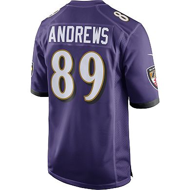 Men's Nike Mark Andrews Purple Baltimore Ravens Game Jersey