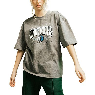 Unisex Qore Cream Dallas Mavericks Oversized Game Day Cozy Half Sleeve T-Shirt