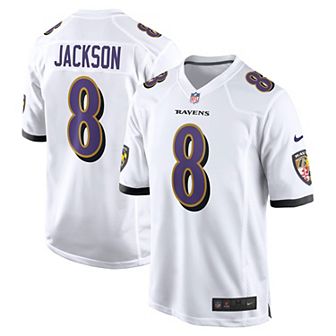 Men's Nike Lamar Jackson White Baltimore Ravens Game Jersey